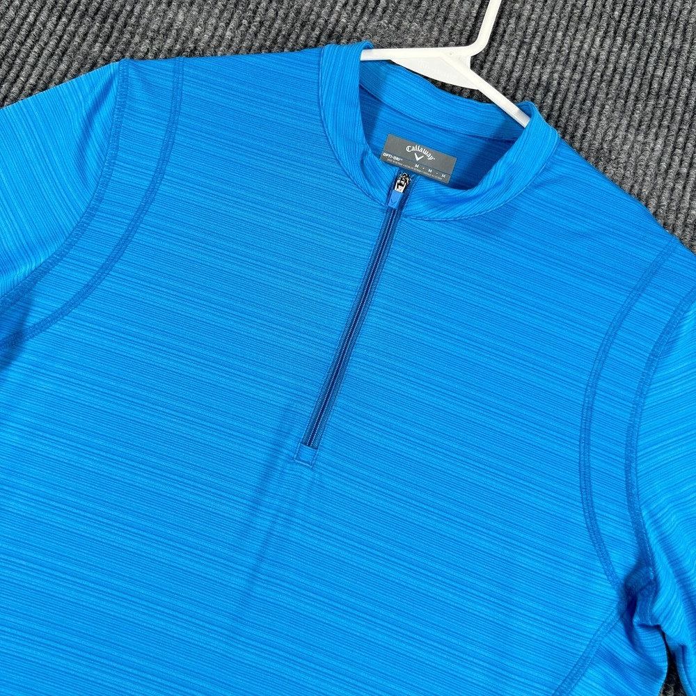 Callaway‎ Opti Dri Pullover Shirt Womens Medium Blue Long Sleeve Golf Casual